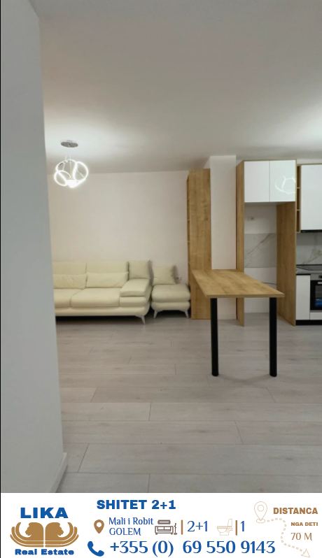 Apartament 2+1 në Shitje në Mali i Robit, Golem