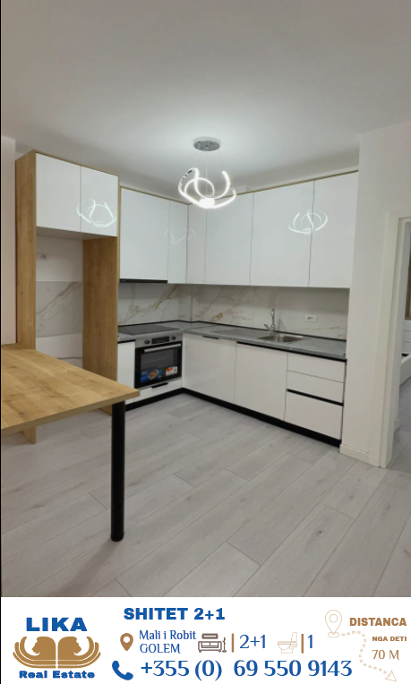 Apartament 2+1 në Shitje në Mali i Robit, Golem