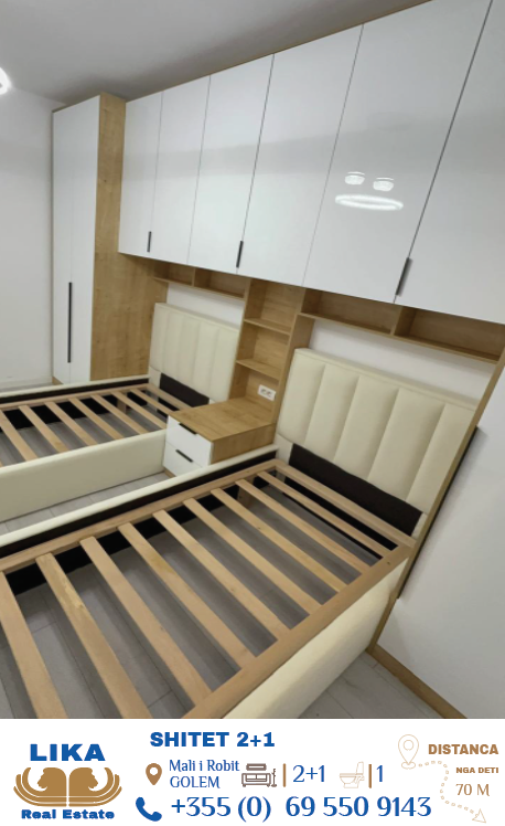 Apartament 2+1 në Shitje në Mali i Robit, Golem